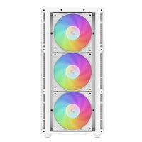 DeepCool CH560, blanco, caja para juegos de torre media, vidrio templado, 4 ventiladores ARGB, E-ATX/ATX/MicroATX