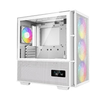 DeepCool CH560 Digital, blanc, boîtier de jeu moyenne tour, verre trempé, 4 ventilateurs ARGB, E-ATX/ATX/MicroATX