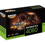 Inno3D NVIDIA GeForce RTX 4060 TWIN X2 Graphics Card, 8GB GDDR6, 3072 CUDA Cores, 2490 MHz Boot Clock, Dual Fan, 3x DisplayPorts / 1x HDMI Port