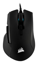 Souris de jeu légère Corsair Ironclaw RGB FPS/MOBA, forme profilée, commutateurs Omron, 18 000 DPI, 7 boutons programmables