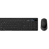 Genius SlimStar 8230 Bluetooth 5.3 and 2.4GHz Wireless Keyboard and Mouse Set, 12 Multimedia Function Keys, Full Size UK Layout, Optical Sensor Mouse, 1200dpi, Connect up to 3 devices simultaneously