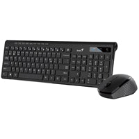 Genius SlimStar 8230 Bluetooth 5.3 and 2.4GHz Wireless Keyboard and Mouse Set, 12 Multimedia Function Keys, Full Size UK Layout, Optical Sensor Mouse, 1200dpi, Connect up to 3 devices simultaneously