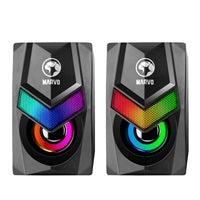 Marvo Scorpion SG-118 Havoc 10 USB Powered Stereo RGB 6W Gaming Speakers (Black)