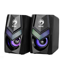 Marvo Scorpion SG-118 Gaming Speakers, Stereo Sound, USB Powered, 7 Colour RGB Lighting, 6w, 3.5mm Input, Black