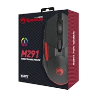 Marvo Scorpion M291 Gaming Mouse, USB, 6 LED Colours, Adjustable up to 6400 DPI, Gaming Grade Optical Sensor with 6 Programmable Buttons