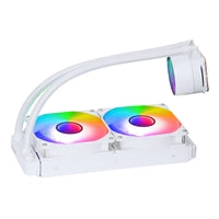 CiT Pro Glacier Infinity White AIO Cooler, 240mm, 2x 120mm ARGB Fans, Copper Heatsink, Aluminium Radiator, Intel/AMD