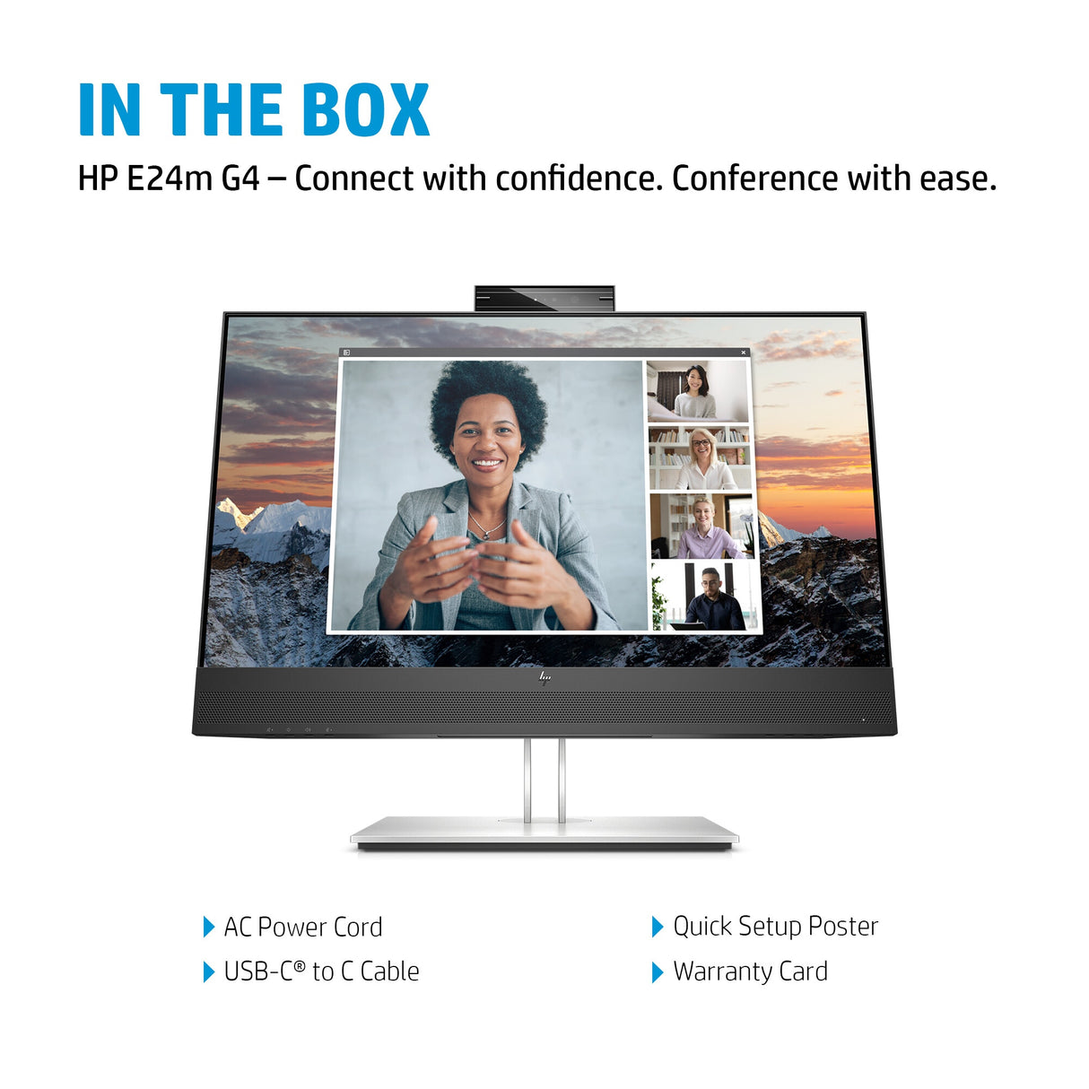 HP E24m G4 FHD USB-C Conferencing Monitor