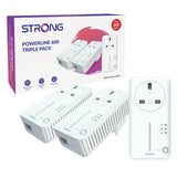 Strong POWERL600TRIUKV2 AV600 Passthrough Powerline Kit Triple Pack (3 Pack)