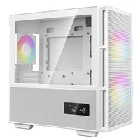 DeepCool CH360 Digital Gaming Case White, Mid Tower with Tempered Glass Side Window Panel, Advanced Cooling, USB 3.0/USB-C Ports, Pre-Installed Fans, Micro ATX/Mini-ITX