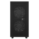 DeepCool CH360 Digital Gaming Case Black Mid Tower with Tempered Glass Side Window Panel, Advanced Cooling, USB 3.0/USB-C Ports, Pre-Installed Fans, Micro ATX/Mini-ITX