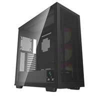 DeepCool Morpheus Case, Gaming, Black, Full Tower, 4 x USB 3.0 / 1 x USB Type-C, Tempered Glass Side Window Panel, 1x 420mm ARGB side fan, Mini-ITX / M-ATX / ATX / E-ATX