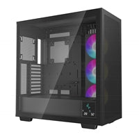 DeepCool Morpheus Case, Gaming, Black, Full Tower, 4 x USB 3.0 / 1 x USB Type-C, Tempered Glass Side Window Panel, 1x 420mm ARGB side fan, Mini-ITX / M-ATX / ATX / E-ATX