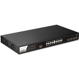 DrayTek VSPQ2200XB-K VigorSwitch PQ2200xb 16 Port 2.5 GbE POE+ Managed Layer 2+ Switch with 4x POE++ Ports and 4x 10GbE SFP+ Ports