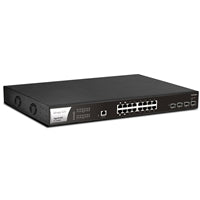 DrayTek VSPQ2200XB-K VigorSwitch PQ2200xb 16 Port 2.5 GbE POE+ Managed Layer 2+ Switch with 4x POE++ Ports and 4x 10GbE SFP+ Ports