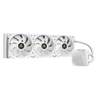 ANTEC Symphony 360 AiO Liquid CPU Cooler, Universal Socket, White, 360mm Radiator, PWM 1600RPM Cooling Fans, Addressable RGB LED Lighting with Chromatic ARGB Lighting Pump Head