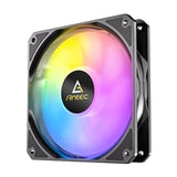 Antec P12R ARGB Reverse PWM 120mm Fan - 4-Pin, Black, High-Airflow Cooling, 9-Blade Design with Anti-Vibration Pads