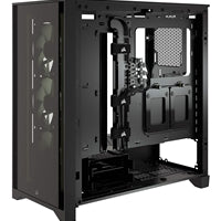 Corsair iCUE 4000X RGB Tempered Glass Mid-Tower ATX PC Case - Black, Three 120mm RGB Fans, Smart Lighting, USB Type-C, High Airflow Design