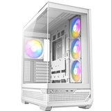 Antec C7 ARGB Mid Tower Tempered Glass PC Gaming Case - White, 3x 120mm & 1x 140mm ARGB Fans, USB 3.2 Gen2, EATX/ATX/mATX/mITX Support