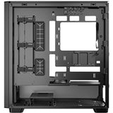 Antec FLUX Mid Tower PC Case - Tempered Glass, Black/Wood, 5 PWM Fans, USB-C, E-ATX/ATX/mATX/ITX Compatibility