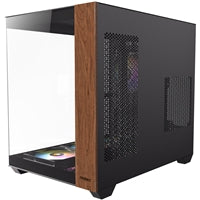 Antec CX800 Wood ARGB Mid-Tower PC Case with 3-Sided Tempered Glass Panoramic View, 9 Fan Positions, USB-C & USB-A