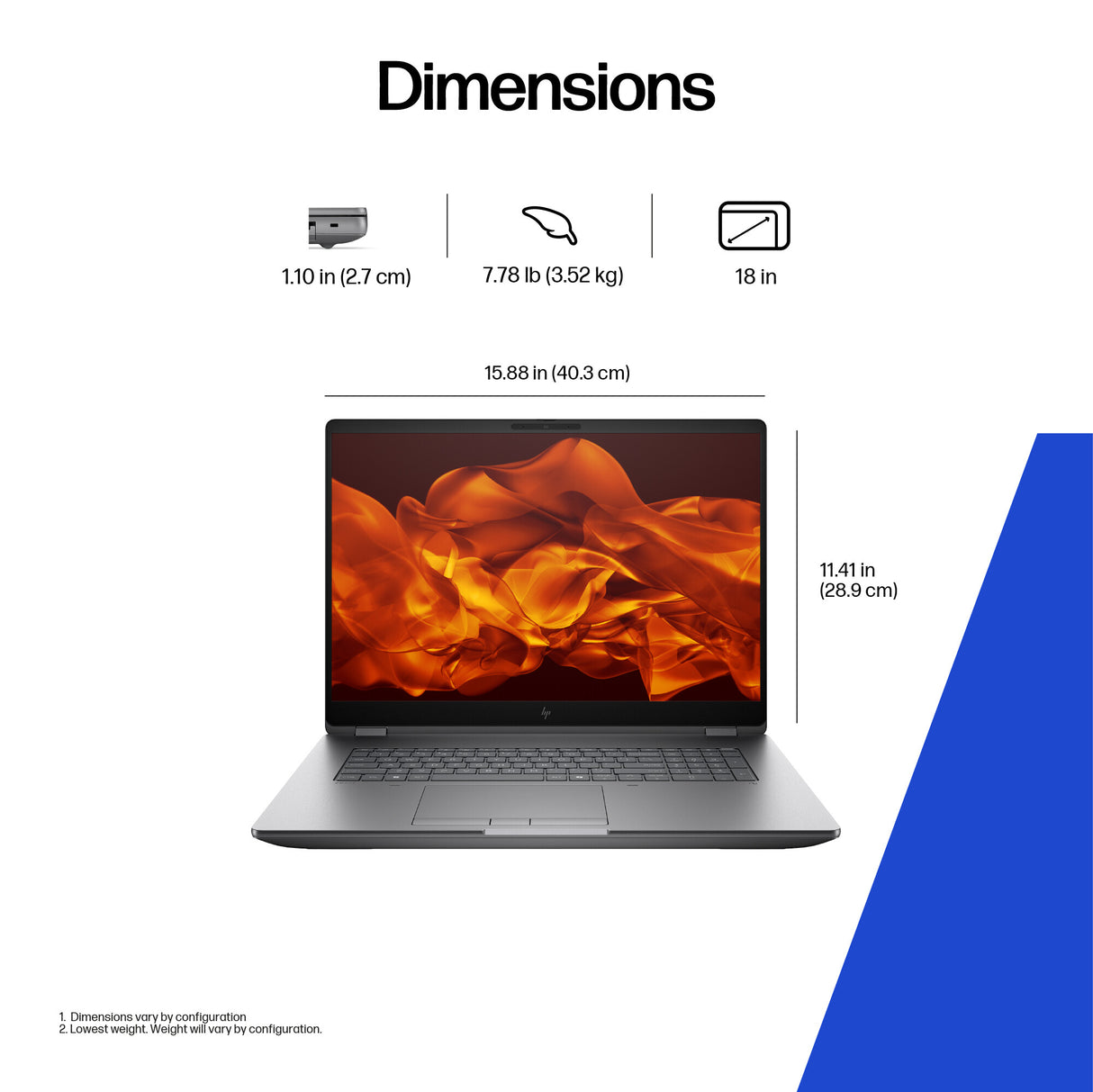 HP 98M05ET laptop Intel Core Ultra 5 255HX Mobile workstation 45.7 cm (18") WQXGA 32 GB DDR5-SDRAM Wi-Fi 7 (802.11be) Windows 11 Pro AI PC, AI Workstation