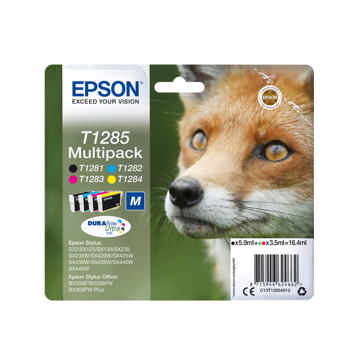 Epson Fox T1284 DURABrite Ultra Single Yellow Ink