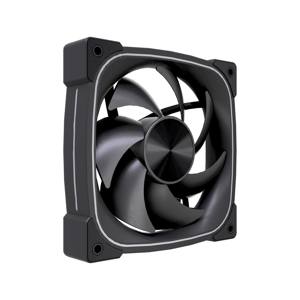 VIDA Stealth 120mm ARGB PWM Case Fan, Hydraulic Bearing, Outer Ring Lighting, 600-1500 RPM, Black Computer case 12 cm 80 pc(s)