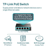 TP-Link 5-Port Gigabit Easy Smart PoE Switch with 4-Port PoE+