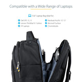 StarTech.com 15.6" Laptop Backpack with Removable Accessory Organizer Case - Professional IT Tech Backpack for Work/Travel/Commute - Ergonomic Computer Bag - Durable Ballistic Nylon - Notebook/Tablet Pockets