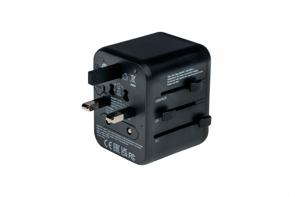 Verbatim 49544 power plug adapter Universal Black