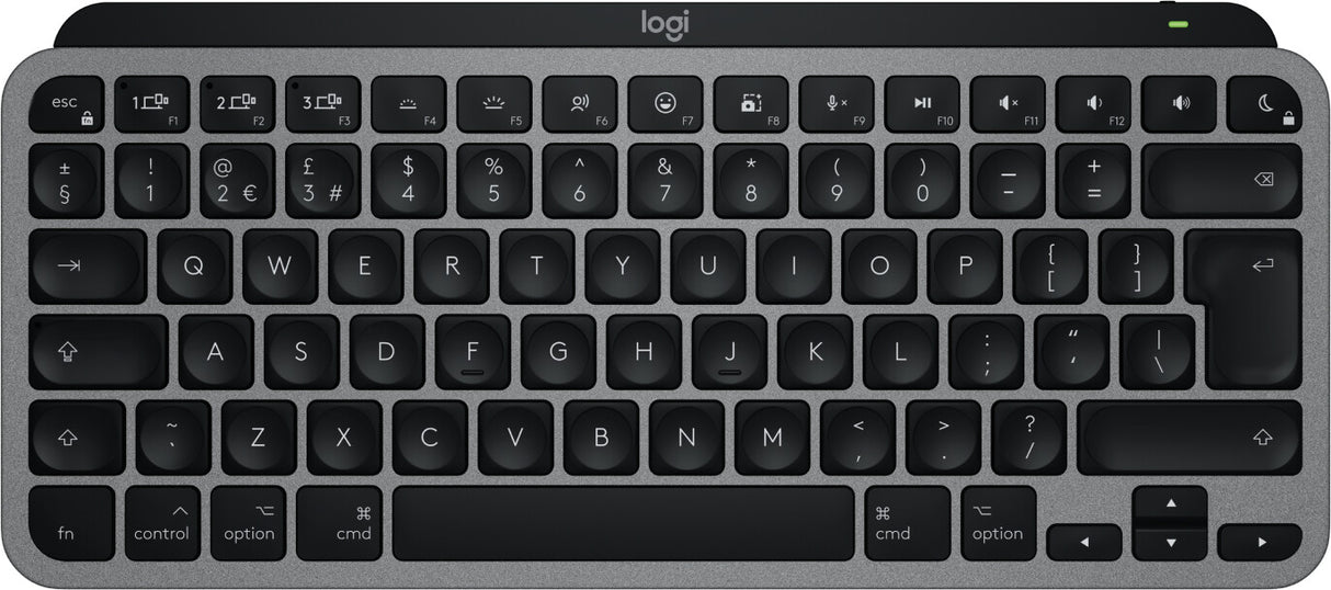 Logitech MX Keys Mini For Mac keyboard Home/Office Bluetooth QWERTY UK English Black, Grey