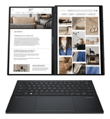 ASUS Zenbook Duo UX8406CA-QL249W Intel Core Ultra 9 285H Hybrid (2-in-1) 35.6 cm (14") Touchscreen WUXGA 32 GB LPDDR5x-SDRAM 1 TB SSD Wi-Fi 7 (802.11be) Windows 11 Home Grey