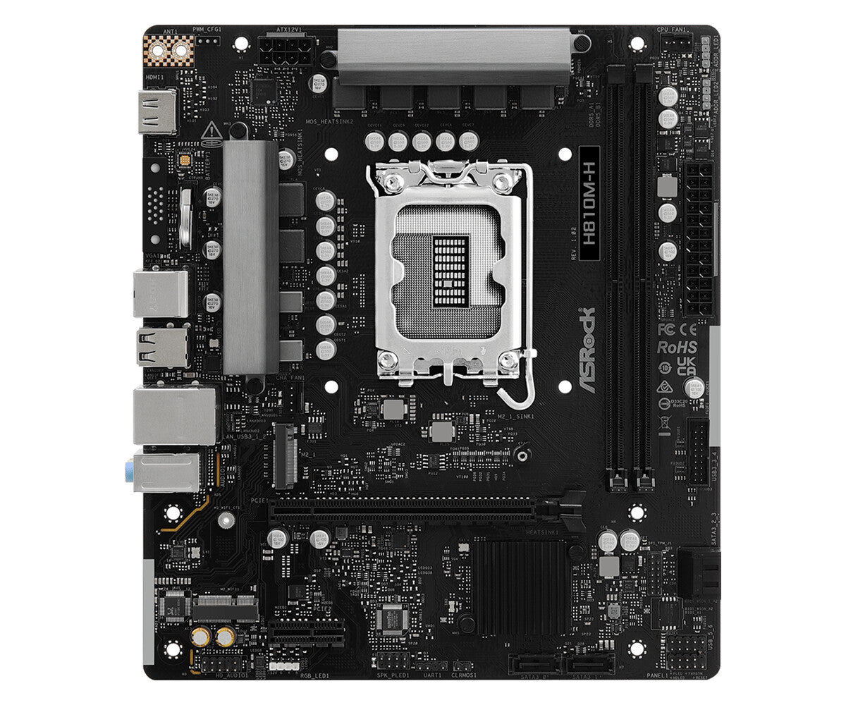 Asrock H810M-H Intel H810 LGA 1851 (Socket V1) micro ATX