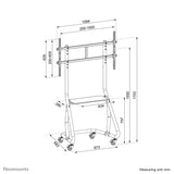 Neomounts NS-M3800BLACK TV trolley 60-100"