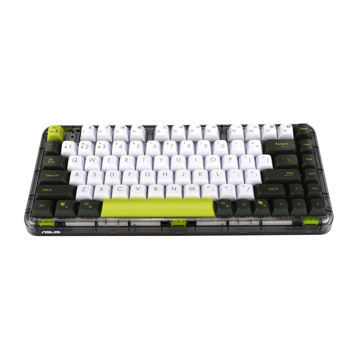 ASUS Jelly75 KD201 keyboard Universal USB + RF Wireless + Bluetooth Green, White, Black