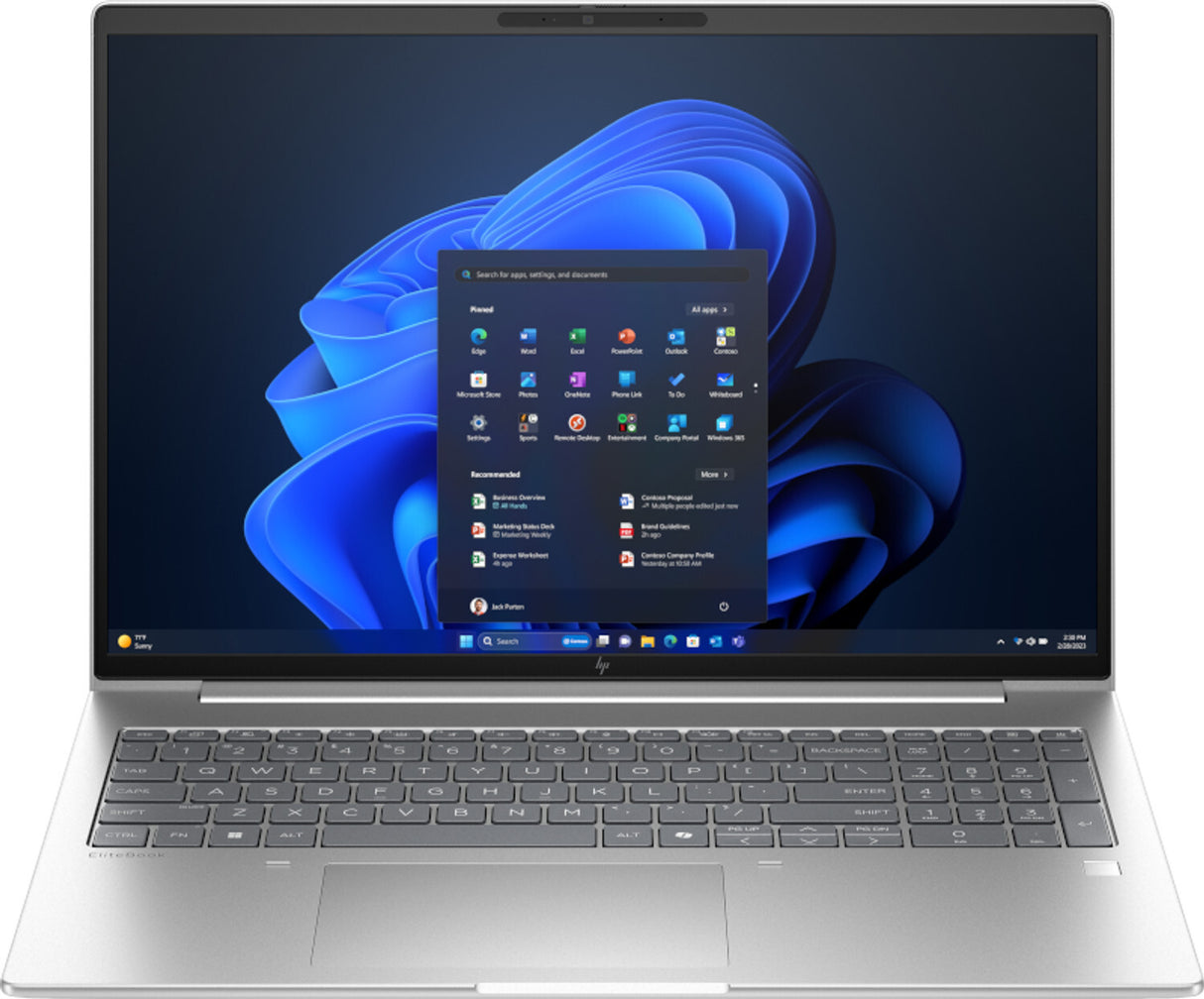 HP EliteBook 6 G1i 16 inch Notebook AI PC Copilot+ PC Intel Core Ultra 5 225U Laptop 40.6 cm (16") WUXGA 16 GB DDR5-SDRAM 512 GB SSD Wi-Fi 6E (802.11ax) Windows 11 Pro Silver