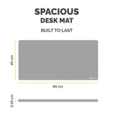 Fellowes Breyta - Desk mat: 80 x 40 cm - rubber - gray