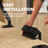 Fellowes Power Desk Type G Clamp Fit 1x230v 1xUSB-A 1x USB-C Socket 2m Cable Black - 100136980 power extension 1 AC outlet(s) Indoor