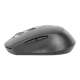 Manhattan MW6020 Wireless Mouse, Black, Adjustable 800/1200/1600dpi via top-mount push-button control, 2.4Ghz (effective range up to 10m), USB, Optical, Ambidextrous, Six Button with Scroll Wheel, USB-A nano receiver, AA battery (included)