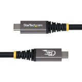 StarTech.com 1.5m (5ft) USB4 Cable, 80Gbps, USB-IF Certified USB-C Cable, 240W PD, 8K 120Hz/4K 240Hz DP2.1 DP80, TPE Jacket, Thunderbolt 4 Compatible - Black USB-C Cord