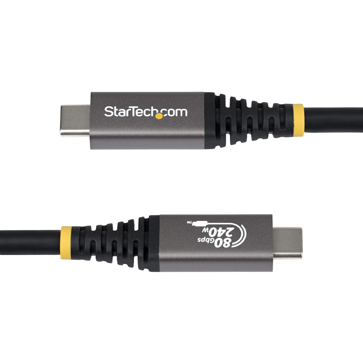 StarTech.com 1m (3ft) USB4 Cable, 80Gbps, USB-IF Certified USB-C Cable, 240W PD, 8K 120Hz/4K 240Hz DP2.1 DP80, TPE Jacket, Thunderbolt 4 Compatible - Black USB-C Cord