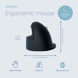 R-Go Tools Ergonomic mouse R-Go HE Break with break software, medium (hand size 165-185 mm), right-handed, Bluetooth, black