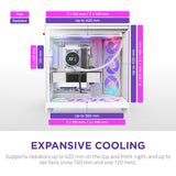 NZXT H9 Flow RGB+ Midi Tower White