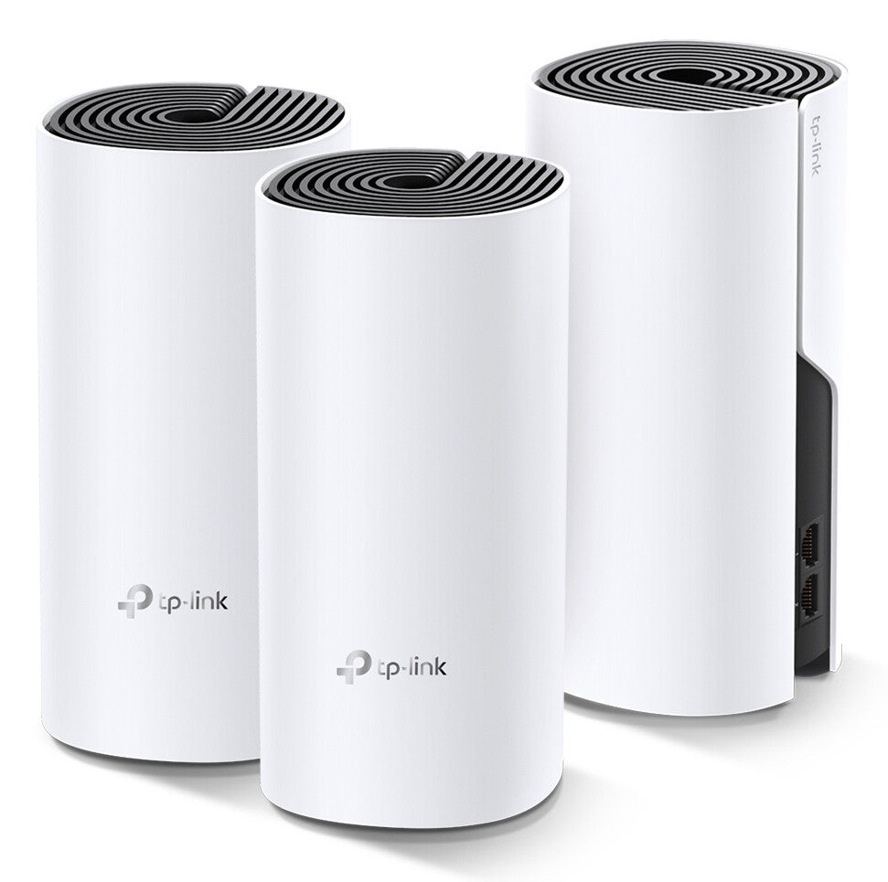 TP-LINK (DECO M4) Sistema Wi-Fi en malla para todo el hogar, paquete de 3, doble banda AC1200, MU-MIMO, 2 x LAN en cada unidad