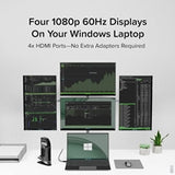 Plugable UD-3900C4 Quad Monitor 96W USB-C PD DisplayLink Certified Docking Station