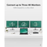 Plugable UD-6950PDZ USB-C Triple Monitor 4K 60W USB-C PD Docking Station