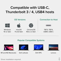 Plugable UD-6950PDZ USB-C Triple Monitor 4K 60W USB-C PD Docking Station