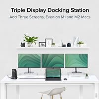 Plugable UD-ULTCDL USB-C Triple Monitor 4K 96W USB-C PD DisplayLink Certified Docking Station