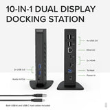 Plugable UD-3900Z USB-A/USB-C Dual Monitor Universal DisplayLink Certified Docking Station