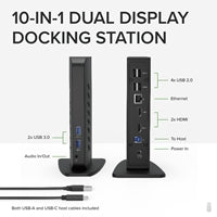 Plugable UD-3900Z USB-A/USB-C Dual Monitor Universal DisplayLink Certified Docking Station